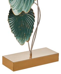 Dekorativní soška ve tvaru listů zlatá/modrá SODIUM