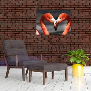 Obraz dvou zamilovaných plameňáků (70x50 cm)