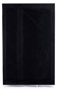 FLHF Látková šatní skříň Adara černá 175x110x45 cm