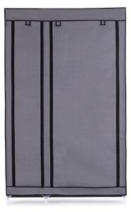 HOMEDE Látková šatní skříň Adara šedá 175x110x45 cm