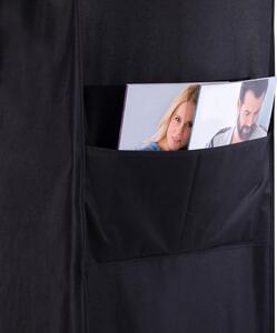 HOMEDE Látková šatní skříň Tilly černá 170x130x45 cm
