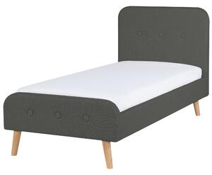 Šedá čalouněná postel 90x200 cm RENNES