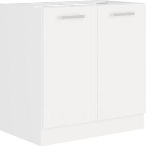 Spodní skříňka, šířka 80 cm, 2 dvířka, bílá dekorace, výška 82 cm, hloubka 52 cm