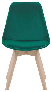 Sada 2 jídelní židlí DAKOTA II sametová zelená