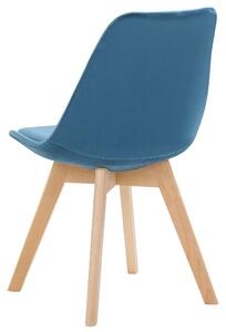 Umělý samet Konferenční židle Sada 2 ks Modrá DAKOTA