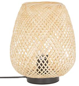 Bambusová stolní lampa světlé dřevo BOMU