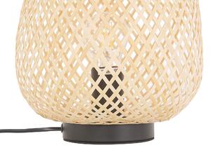 Bambusová stolní lampa světlé dřevo BOMU