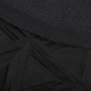 Kulatý koberec z hovězí kůže ⌀ 140 cm černý KASAR