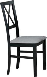 Nábytkáři ORFA MIA 4 (MILANO 4)- jídelní židle černá/ látka č.10 šedá - kolekce 