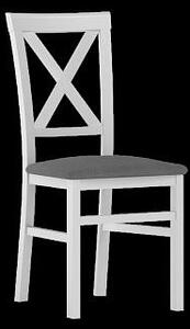 Nábytkáři ORFA Provance 10 (ALICE 101) - jídelní židle dřevo Bílá/ šedá Savana 21(SZ) (K150-Z)