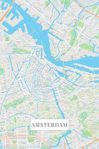Mapa Amsterdam color