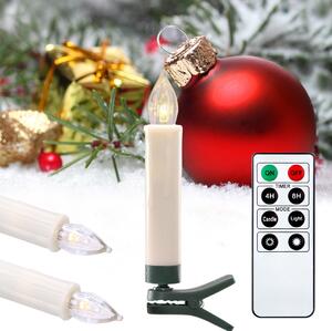 DecoKing LED bezdrátové svíčky na vánoční stromeček - 40ks