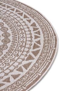 NORTHRUGS - Hanse Home koberce Kusový koberec Twin Supreme 105428 Coron Linen – na ven i na doma - 140x140 (průměr) kruh cm