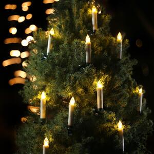 DecoKing LED bezdrátové svíčky na vánoční stromeček - 10ks