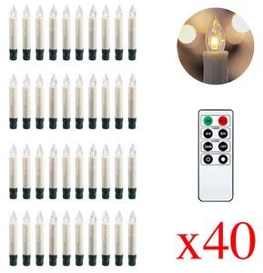 FLHF LED bezdrátové svíčky na vánoční stromeček - 40ks