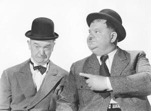 Umělecká fotografie Stan Laurel &nd Oliver Hardy - The Big Noise, (40 x 30 cm)