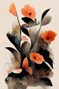 Ilustrace Abstract Flowers, Treechild, (26.7 x 40 cm)