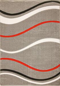 Kusový koberec Focus 8732 - šedý/červený - 160x220