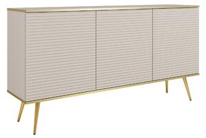 Komoda ORO K160 MDF Barva: béžová/ zlaté nohy