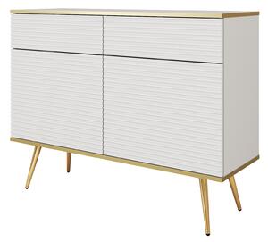 Komoda ORO KSZ107 MDF Barva: bílá/ zlaté nohy