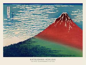 Ilustrace Fine Wind, Clear Morning (Mt Fuji Japan)- Katsushika Hokusai, (40 x 30 cm)