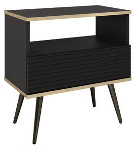 Noční stolek ORO S54 MDF Barva: černá/ černé nohy