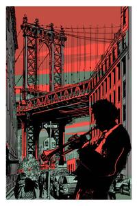 Ilustrace jazz trumpet player in brooklyn, isaxar