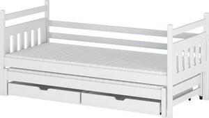 VÝSUVNÁ POSTEL, 90/200 cm, bílá MID.YOU, Online Only