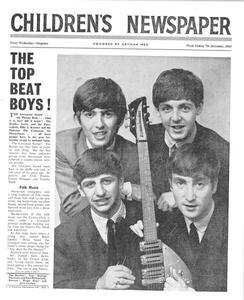 Umělecká fotografie The Beatles, front page of 'The Children's Newspaper', December 1963, English School,, (35 x 40 cm)