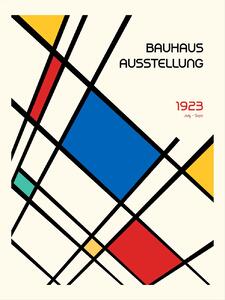 Ilustrace Bauhaus Geometric Design Retro, Retrodrome, (30 x 40 cm)