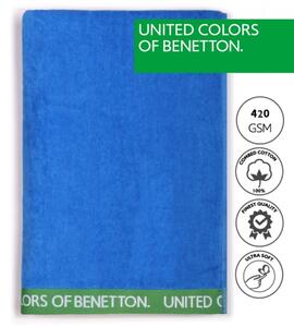 United Colors of Benetton Plážová osuška Blue Casa Benetton 90x160 cm / 100% bavlna Velur / modrá