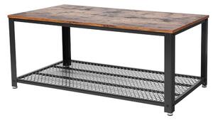 SONGMICS Konferenční stolek Industry hnědá/černá 106,2x60,2x45 cm