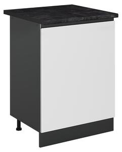 Spodní skříňka kuchyňské linky Vicco R-Line Bílá/Antracit 60 cm s 1 dveřmi pracovná doska antracitová, Model 72047