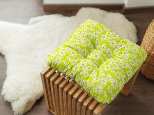 Písecké lůžkoviny Sedák na židli - Kopretinky zelené