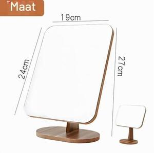 Zrcadlo na make-up se stojanem, vyrobené ze dřeva