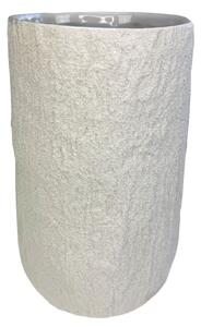 Váza keramická STONE bílá 21cm