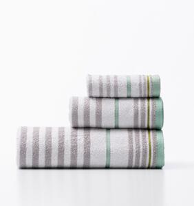 3dílná sada ručníků Casa United Colors of Benetton 450g/m2 / 30x50cm / 50x90cm / 70x140cm/ Bílá s proužky