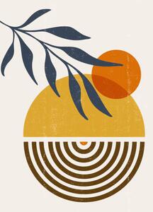 Ilustrace Abstract Sun print boho minimalist, Tolchik