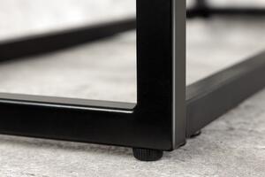 Konzolový stolek ELEGANCE BLACK 80 CM bílý mramorový vzhled Nábytek | Doplňkový nábytek | Konzolové stolky