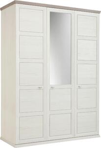 ŠATNÍ SKŘÍŇ SE ZRCADLEM, šedá, bílá, 154/209/60 cm Hom`in - Šatní skříně