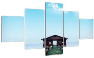 Obraz domu na moři (125x70 cm)