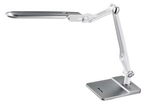 Stolní LED lampa MATRIX - bílá/stříbrná
