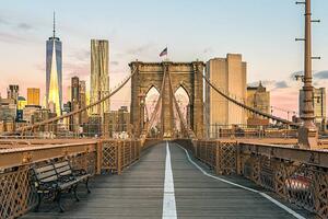 Umělecká fotografie Brooklyn Bridge and Lower Manhattan at, Onfokus, (40 x 26.7 cm)