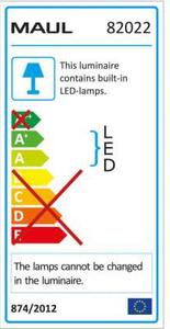 Stolní LED lampa MAULpure - stmívatelná, stříbrná