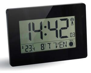Digitální hodiny RC LCD - lesklé, černé
