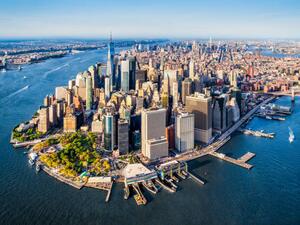 Umělecká fotografie aerial view of Lower Manhattan. New York, Eloi_Omella, (40 x 30 cm)