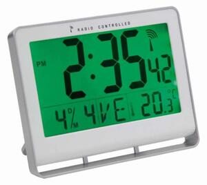 Digitální hodiny LCD NEO - bílé/stříbrnošedé