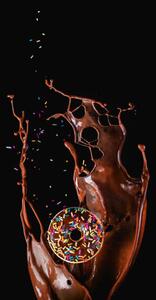 Umělecká fotografie Chocolate splash and a donut with, Dina Belenko Photography, (26.7 x 40 cm)