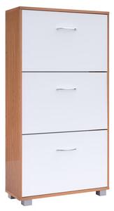 Deuba Skříňka na boty 115x60x24 cm - buk/bílá