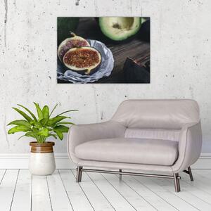 Obrázek fíků a avokáda (70x50 cm)